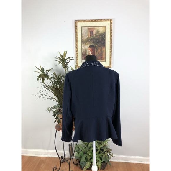 Giovanna Signature Woman Jacket Size 16 Embellished 3 Bottom Church Office Siren - Picture 5 of 11